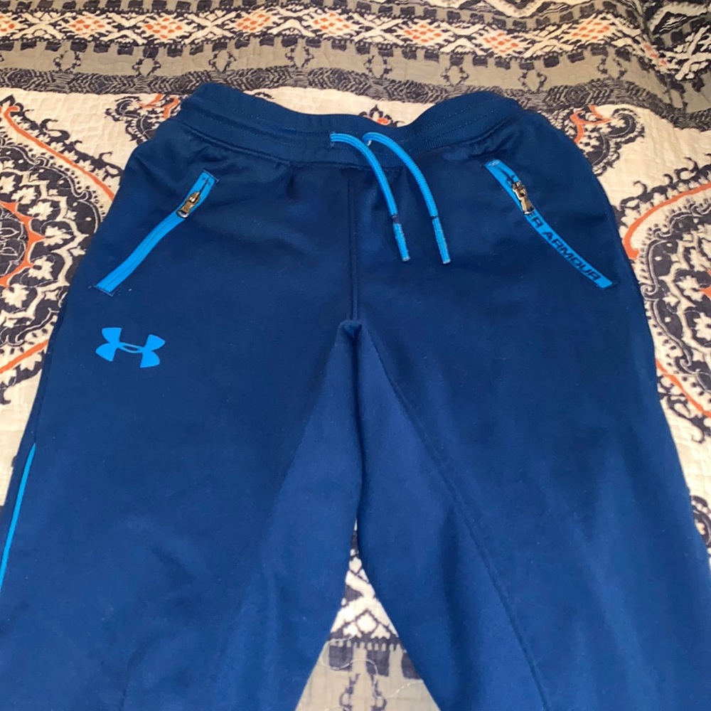 Royal blue under armor joggers- boys small